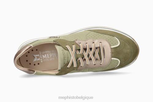 baskets Mephisto laurène kaki clair femmes X826262