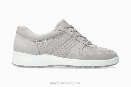 baskets Mephisto rebecca perf gris clair femmes X826269