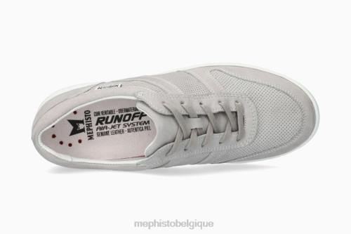 baskets Mephisto rebecca perf gris clair femmes X826269