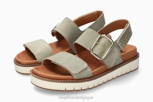 des sandales Mephisto belona kaki clair femmes X8263