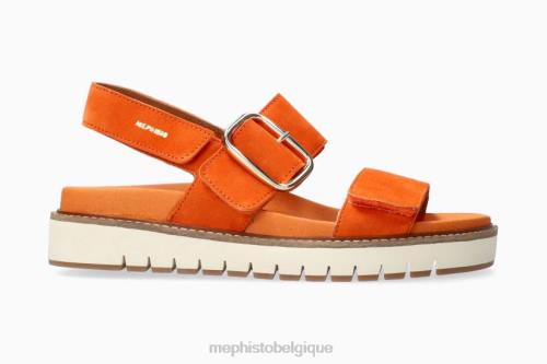 des sandales Mephisto belona orange brûlée femmes X8262