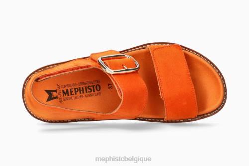 des sandales Mephisto belona orange brûlée femmes X8262