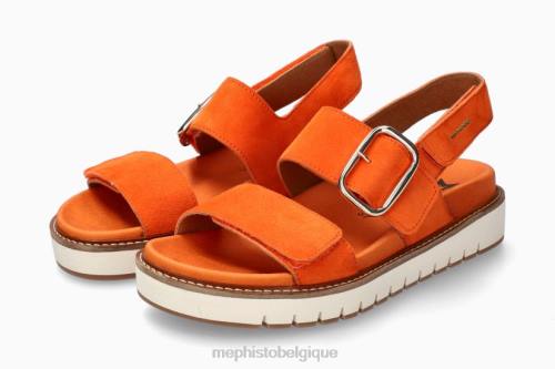 des sandales Mephisto belona orange brûlée femmes X8262