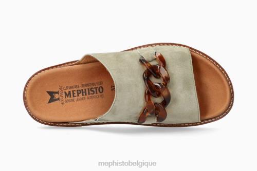 des sandales Mephisto beverley kaki clair femmes X82691