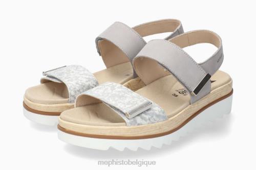 des sandales Mephisto dominique gris clair femmes X82627