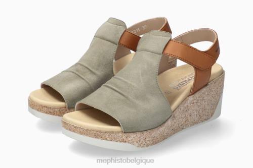 des sandales Mephisto galiane kaki clair femmes X82654