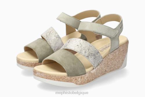 des sandales Mephisto gianna kaki clair femmes X826173
