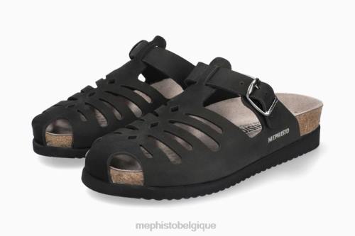 des sandales Mephisto hedina noir femmes X82674