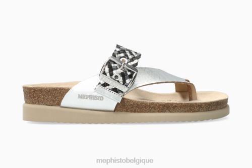 des sandales Mephisto heike torsion argent femmes X826375