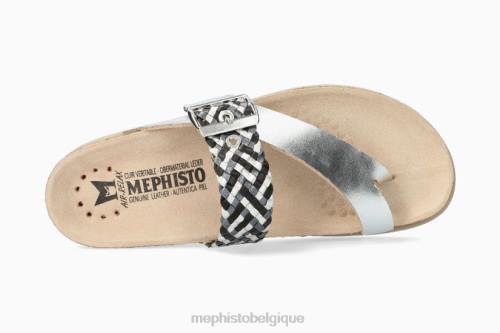 des sandales Mephisto heike torsion argent femmes X826375