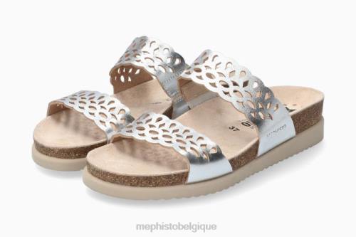 des sandales Mephisto hennie argent femmes X826401