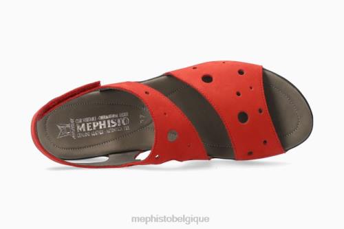 des sandales Mephisto perf écarlate femmes X826178