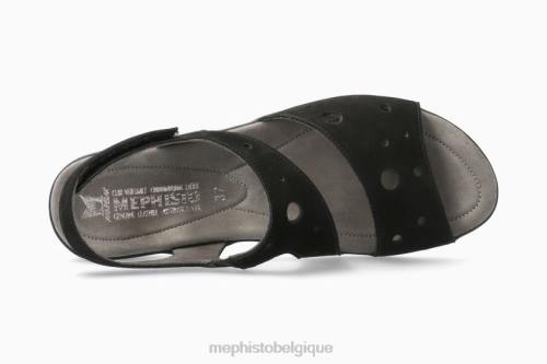 des sandales Mephisto perf noir femmes X826179