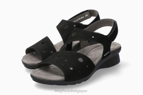 des sandales Mephisto perf noir femmes X826179