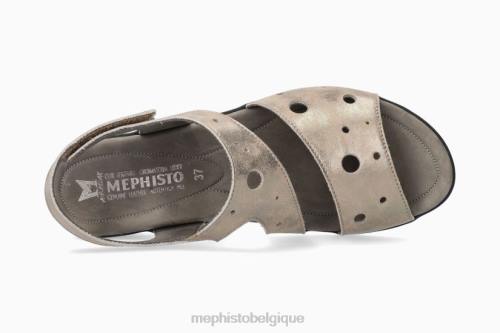 des sandales Mephisto perf taupe foncé femmes X826176