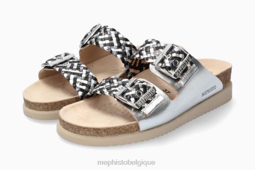 des sandales Mephisto torsion hester argent femmes X826374