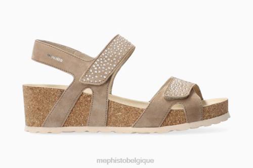 des sandales Mephisto vic étincelle taupe clair femmes X826201