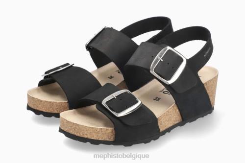 des sandales Mephisto violette noir femmes X82646