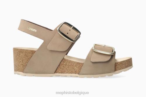 des sandales Mephisto violette taupe clair femmes X826123