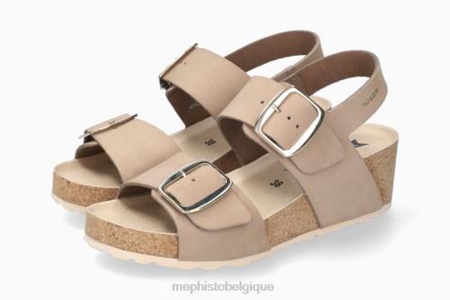 des sandales Mephisto violette taupe clair femmes X826123
