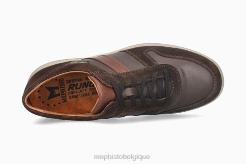 baskets Mephisto vite marron foncé Hommes X826517