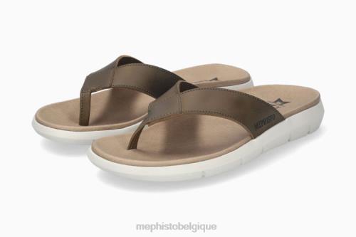 des sandales Mephisto Charly kaki Hommes X826487