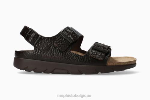 des sandales Mephisto Zeus en forme. marron foncé Hommes X826572