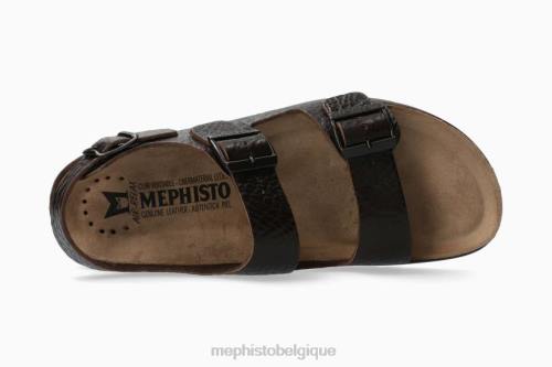 des sandales Mephisto Zeus en forme. marron foncé Hommes X826572