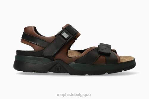 des sandales Mephisto coupe de requin marron foncé Hommes X826557