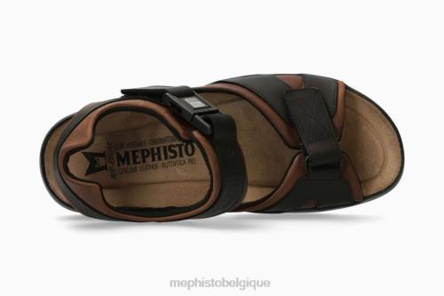 des sandales Mephisto coupe de requin marron foncé Hommes X826557