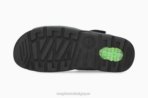 des sandales Mephisto coupe de requin noir Hommes X826558